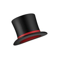 sombrero mágico ropa mago caballero vector sombrero de copa realista