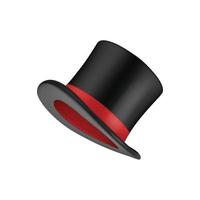 sombrero mágico ropa mago caballero vector sombrero de copa realista