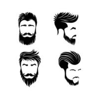 conjunto de peinados masculinos vector