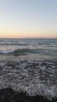 Panorama of the Aegean Sea on the island of Rhodes in Greece photo