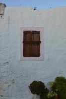 Traditional architecture of Theologos village on the island of Rhodes in Greece photo