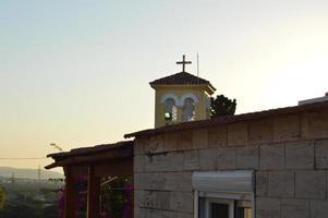 Traditional architecture of Theologos village on the island of Rhodes in Greece photo