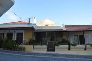 Traditional architecture of Theologos village on the island of Rhodes in Greece photo