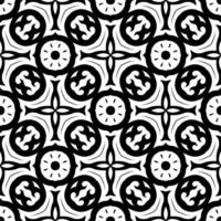 Black and white pattern ornament background. Ethnic seamless ready for print vector