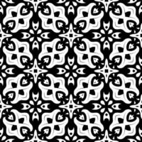 Black and white pattern ornament background. Ethnic seamless ready for print vector
