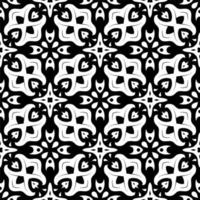 Fondo de ornamento de patrón blanco y negro. étnico sin costuras listo para imprimir vector