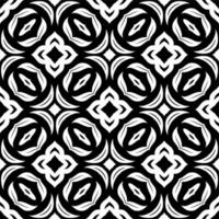 Fondo de ornamento de patrón blanco y negro. étnico sin costuras listo para imprimir vector
