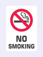 No smoking sign. Forbidden sign icon isolated on light gray background vector illustration.