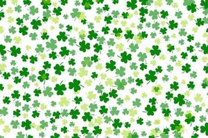 Clover leaf flat design green backdrop background pattern vector illustration