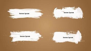 Set Abstract White Paint Grunge Frame Template vector