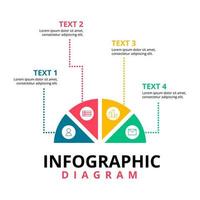 Semicircle Creative Diagram Business Plan Concept Infographic Element Template vector