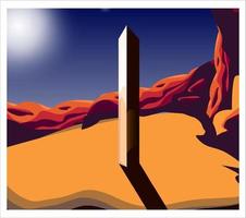 imagen vectorial del monumento monolito de utah vector