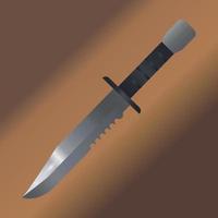 Military Army Action Survival Combat Knife Vector
