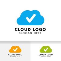 diseño de icono de tecnología de nube. elemento de vector de nube. diseño de icono completo