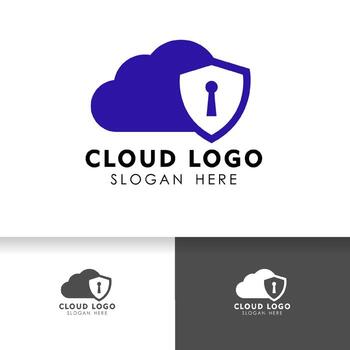 security cloud tech icon design. cloud vector element