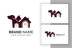 pet shop logo design template. pet home logo design vector icon