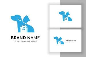 pet shop logo design template. pet home logo design vector icon