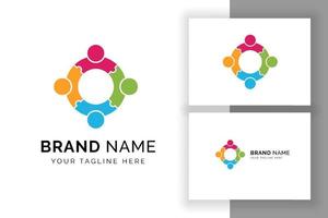 Social relationship and human community logo symbol design template. vector