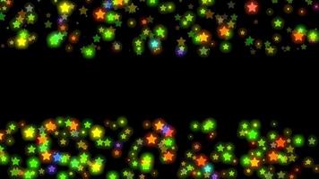 Animación de bucle de fondo de partículas de estrellas coloridas