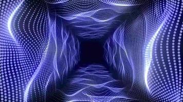 animação em loop de fundo do túnel de pontos azuis video