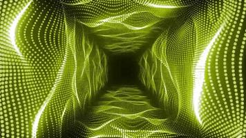 animação em loop do fundo do túnel de pontos amarelos