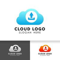 upload cloud tech icon design. cloud vector element