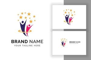 Star success people logo sign symbol design template. Dream star logo. vector