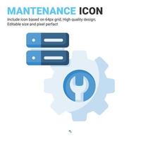 Mantenance icon vector with flat color style isolated on white background. Vector illustration settings sign symbol icon concept for digital IT, logo, industry, technology, apps, web and all project