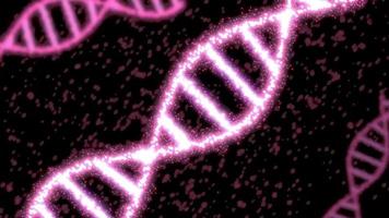 lila DNA-Kette Atome Bewegung Partikel Schleife Animation video