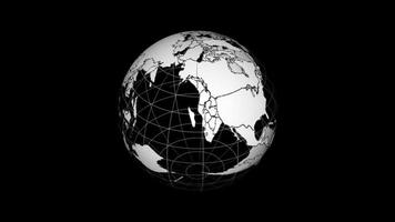 world earth hologram loop Animation video