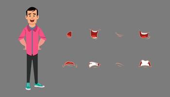 Lip sync collection set. Different emotions for custom animation.eps vector