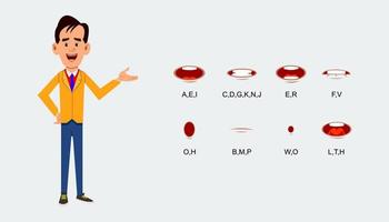 Character talking expression sheet. Character talking expression sheet. vector