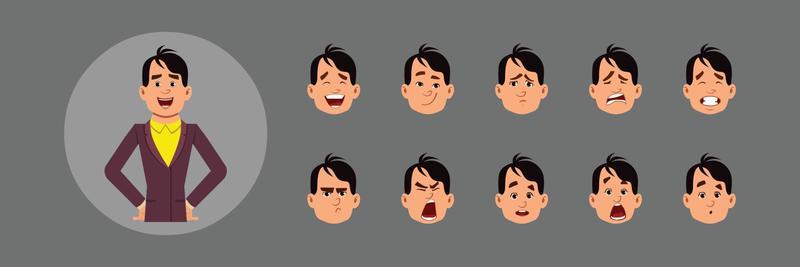 People with facial emotion set
