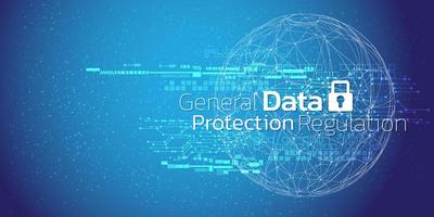 Cyber security information and network protection background. vector