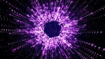 fondo de partículas de círculo púrpura animación en bucle