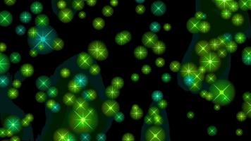 green particle light flash background loop animation video