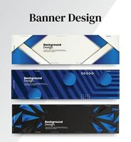 conjunto de plantillas web de diseño de banner abstracto, banner web de encabezado horizontal. Fondo de encabezado de portada abstracta moderna para diseño de sitios web, banner publicitario de portada de redes sociales, folleto, tarjeta de invitación vector