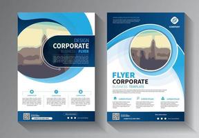 flyer template for annual report with modern concepy vector