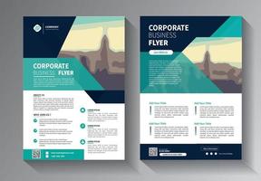 flyer template for annual report with modern concepy vector