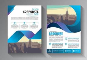 flyer template for annual report with modern concepy vector