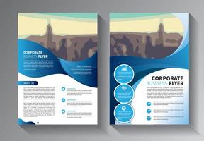 flyer template for annual report with modern concepy vector