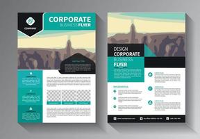 flyer template for annual report with modern concepy vector