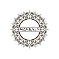 Circle pattern petal Flower Mandala Vector logo template illustration. Colorful template for spiritual retreat or yoga studio,Ornamental business cards,vintage luxury, ornamental decoration