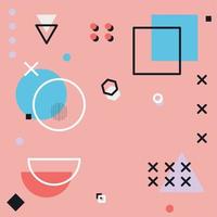 Abstract background with different geometric shapes - illustration vector