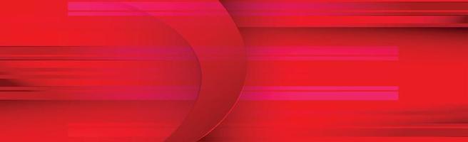 Volumetric lines on a red background - panoramic Vector background