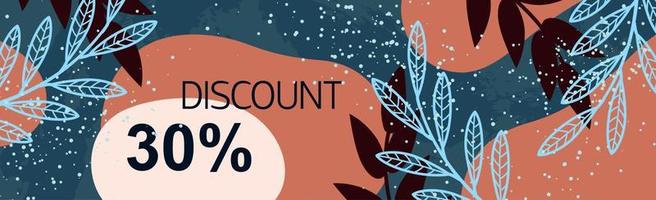 30 percent big autumn discounts, web ad banner - Vector