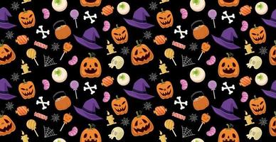 Colorful pattern background for the holiday halloween - Vector