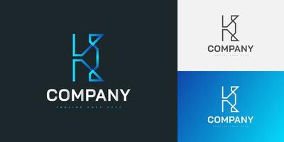 Abstract Letter K Logo Design in Blue Gradient with Line Style. Initial K Logo. Graphic Alphabet Symbol for Corporate Business Identity vector