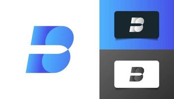 Diseño de logotipo letra b simple y limpio con concepto moderno y abstracto. símbolo del alfabeto gráfico para la identidad empresarial corporativa vector