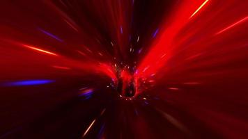 dark red  hyperspace warp tunnel through time and space animation. video